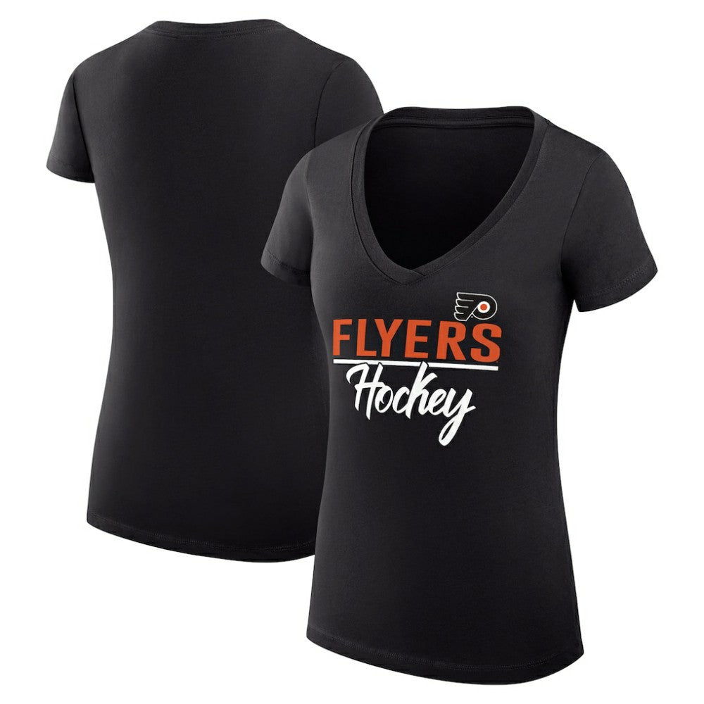 Philadelphia Flyers G-III 4Her by Carl Banks Women's Super-Slim Fit Lightweight Graphic V-Neck T-Shirt Discount