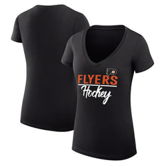 Philadelphia Flyers G-III 4Her by Carl Banks Women's Super-Slim Fit Lightweight Graphic V-Neck T-Shirt Discount