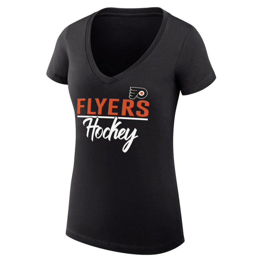 Philadelphia Flyers G-III 4Her by Carl Banks Women's Super-Slim Fit Lightweight Graphic V-Neck T-Shirt Discount