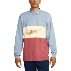 USMNT Rugby Long Sleeve Top Light Blue - Nike