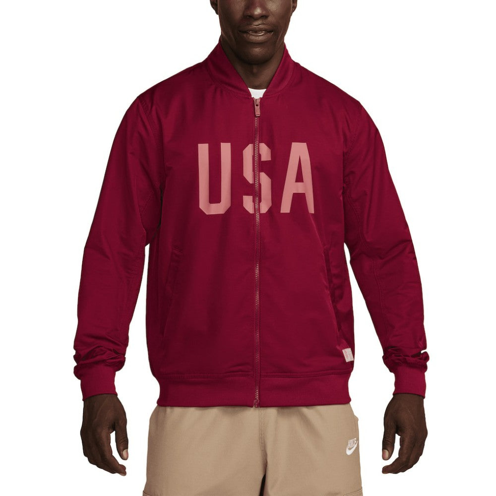 USMNT Woven Bomber Full-Zip Jacket Red - Nike