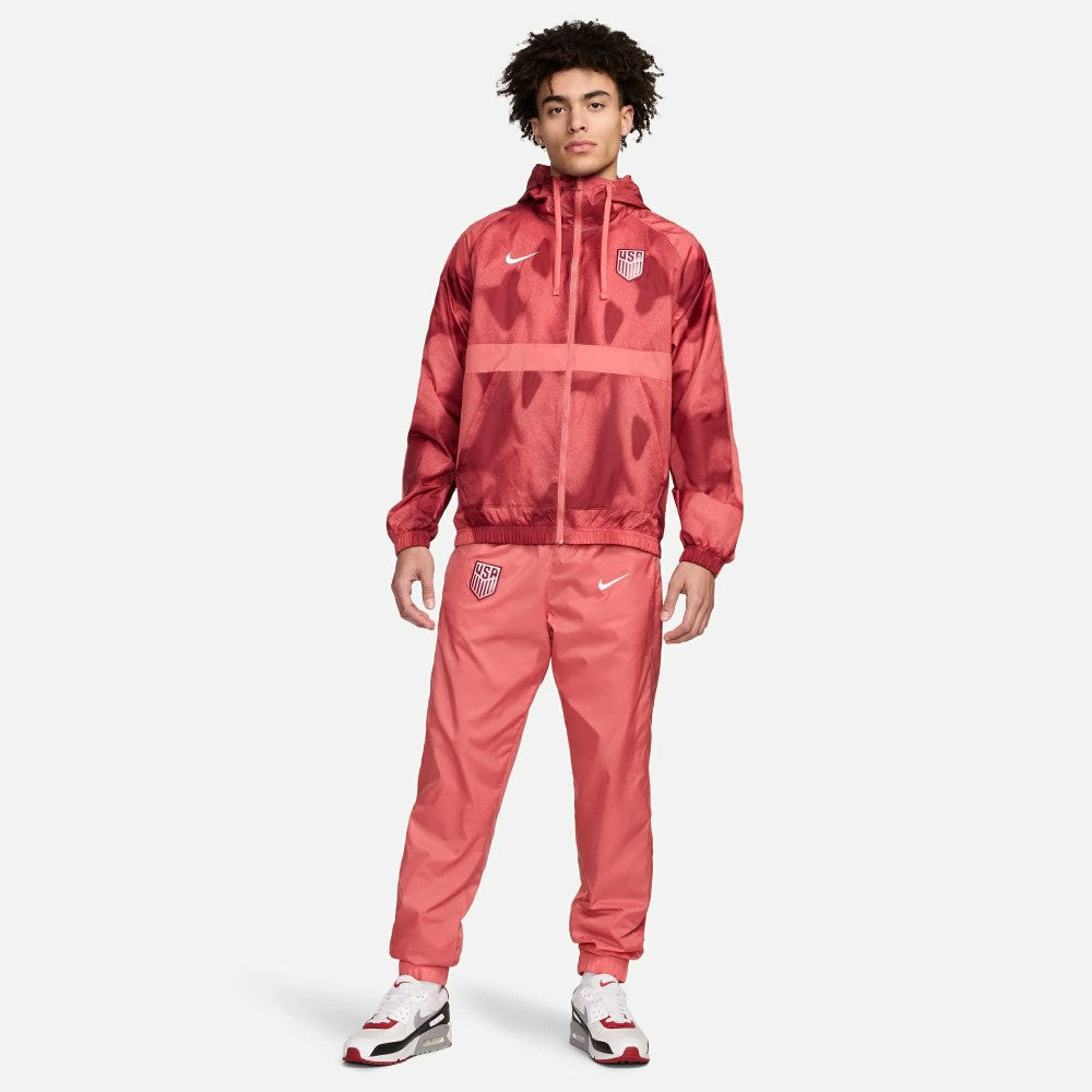 USMNT 2024 Raglan Full-Zip Hoodie Track Suit Pink - Nike
