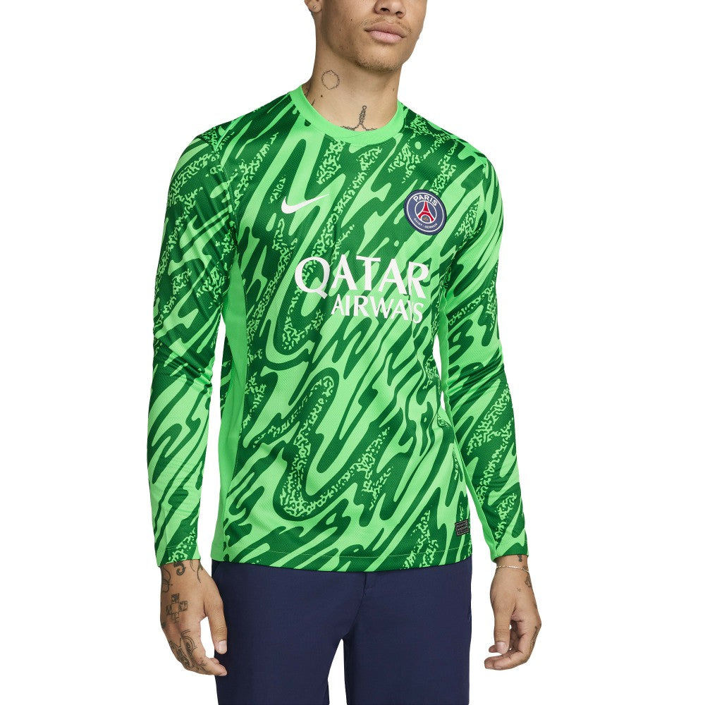 Paris Saint-Germain 2024/25 Goalkeeper Replica Stadium Long Sleeve Jersey Green - Nike