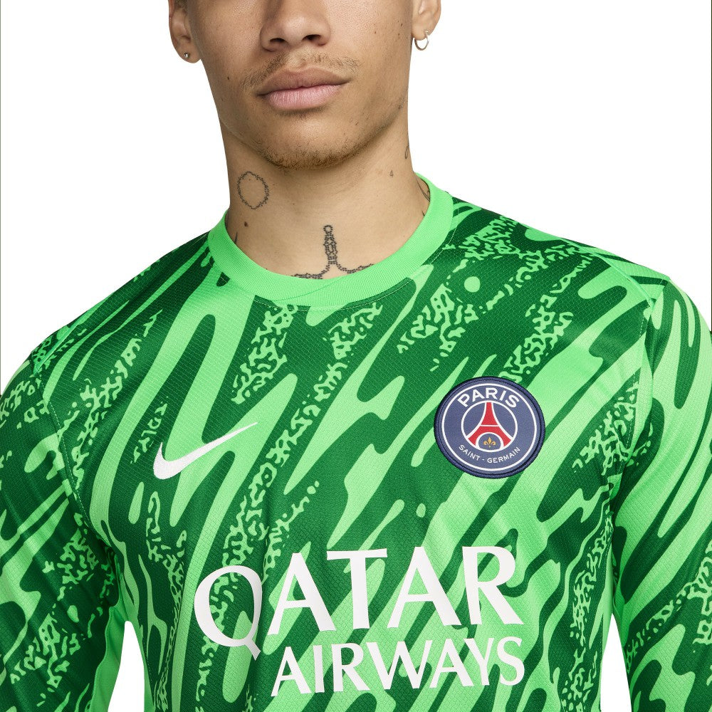 Paris Saint-Germain 2024/25 Goalkeeper Replica Stadium Long Sleeve Jersey Green - Nike
