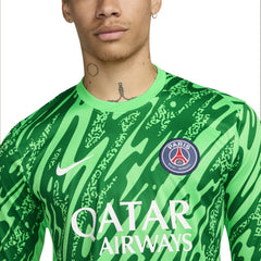 Paris Saint-Germain 2024/25 Goalkeeper Replica Stadium Long Sleeve Jersey Green - Nike