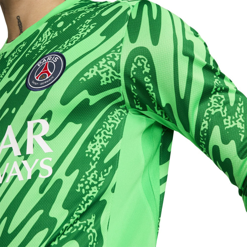 Paris Saint-Germain 2024/25 Goalkeeper Replica Stadium Long Sleeve Jersey Green - Nike