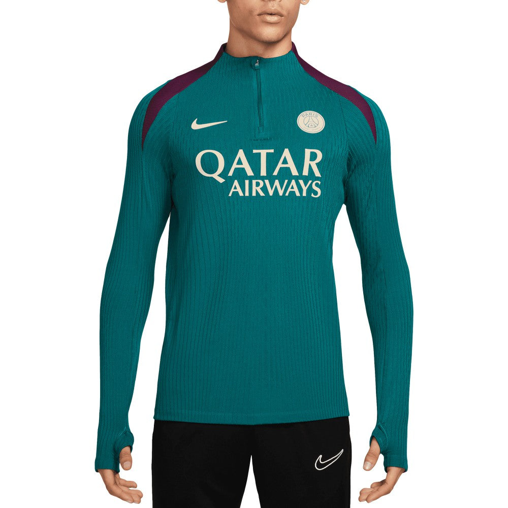 Paris Saint-Germain 2024/25 Advance Strike Drill Performance Quarter-Zip Top Teal - Nike