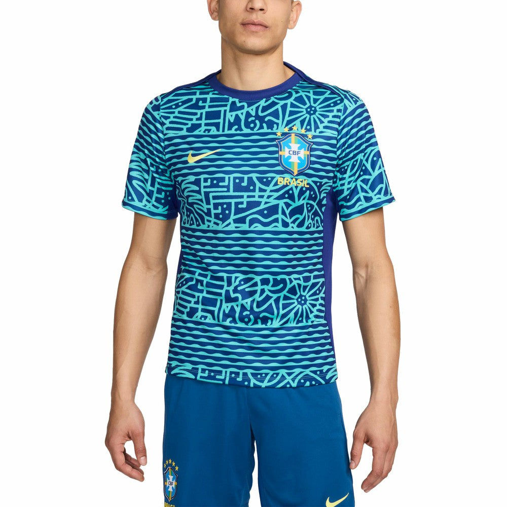Brazil National Team 2024 Academy Pro Pre-Match Top Blue - Nike