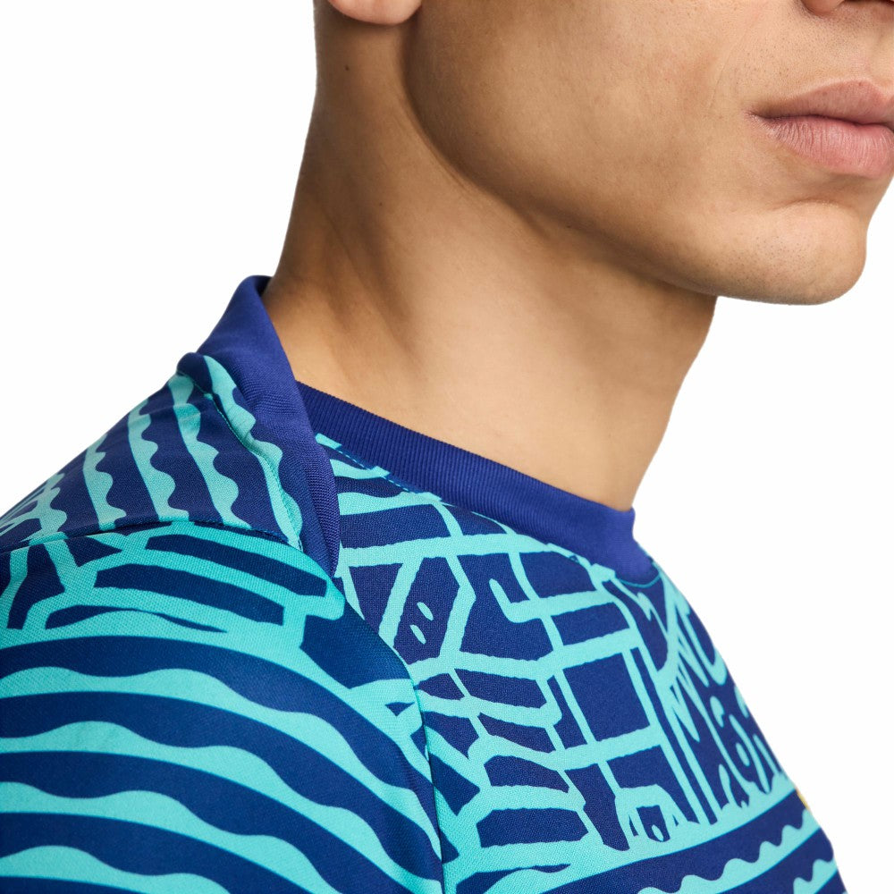Brazil National Team 2024 Academy Pro Pre-Match Top Blue - Nike