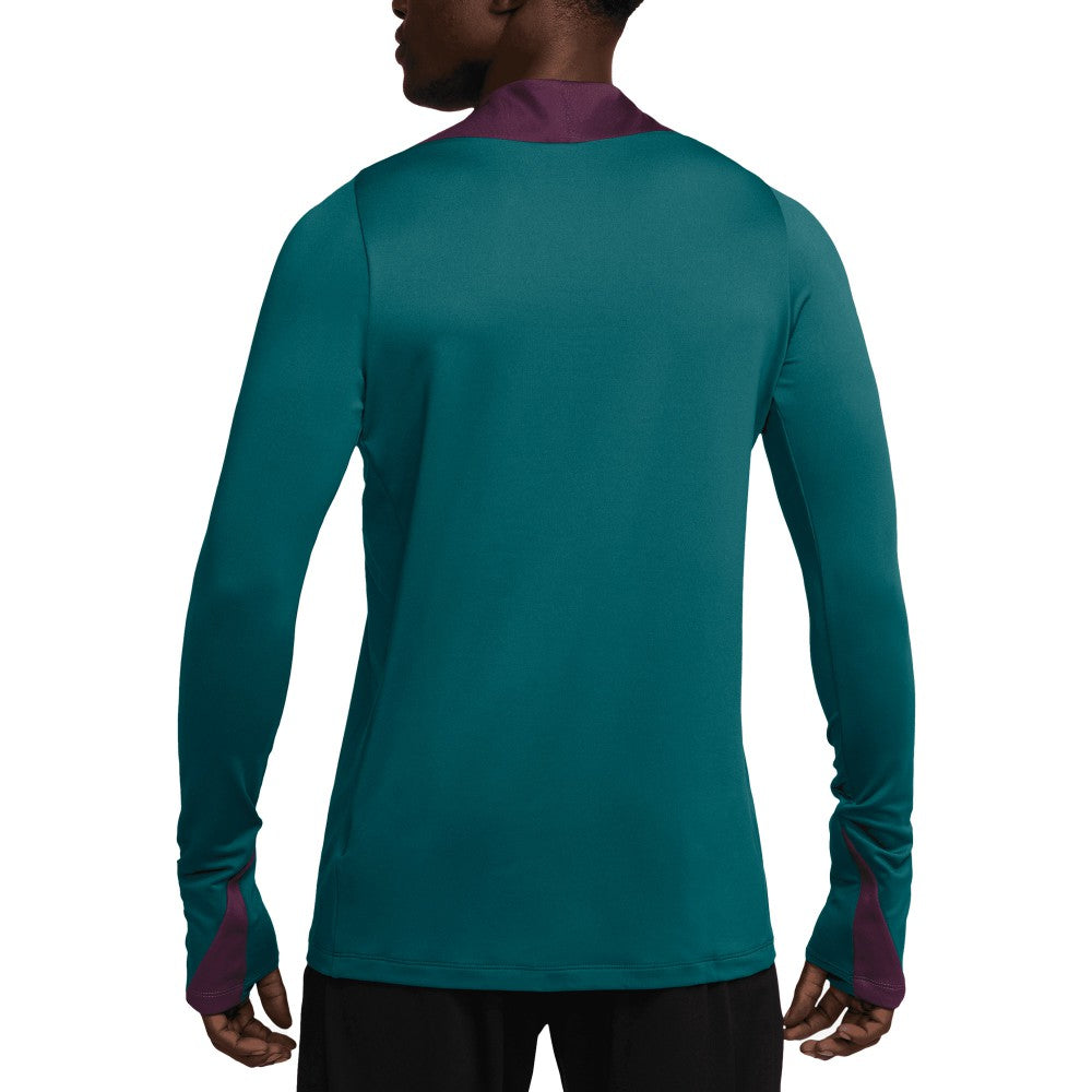 Paris Saint-Germain 2024/25 Strike Drill Performance Quarter-Zip Long Sleeve Top Teal - Nike