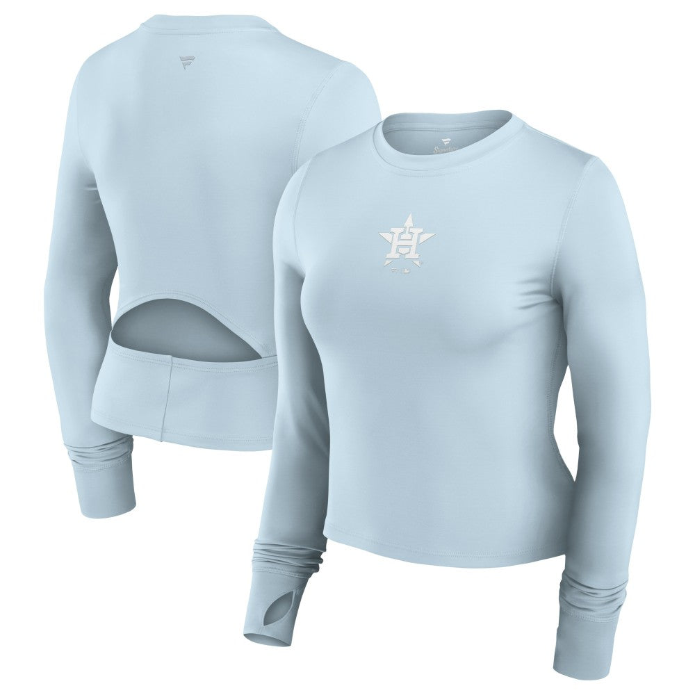 Houston Astros Fanatics Women's Studio Fitted Long Sleeve Gym Top  | MLB Sale