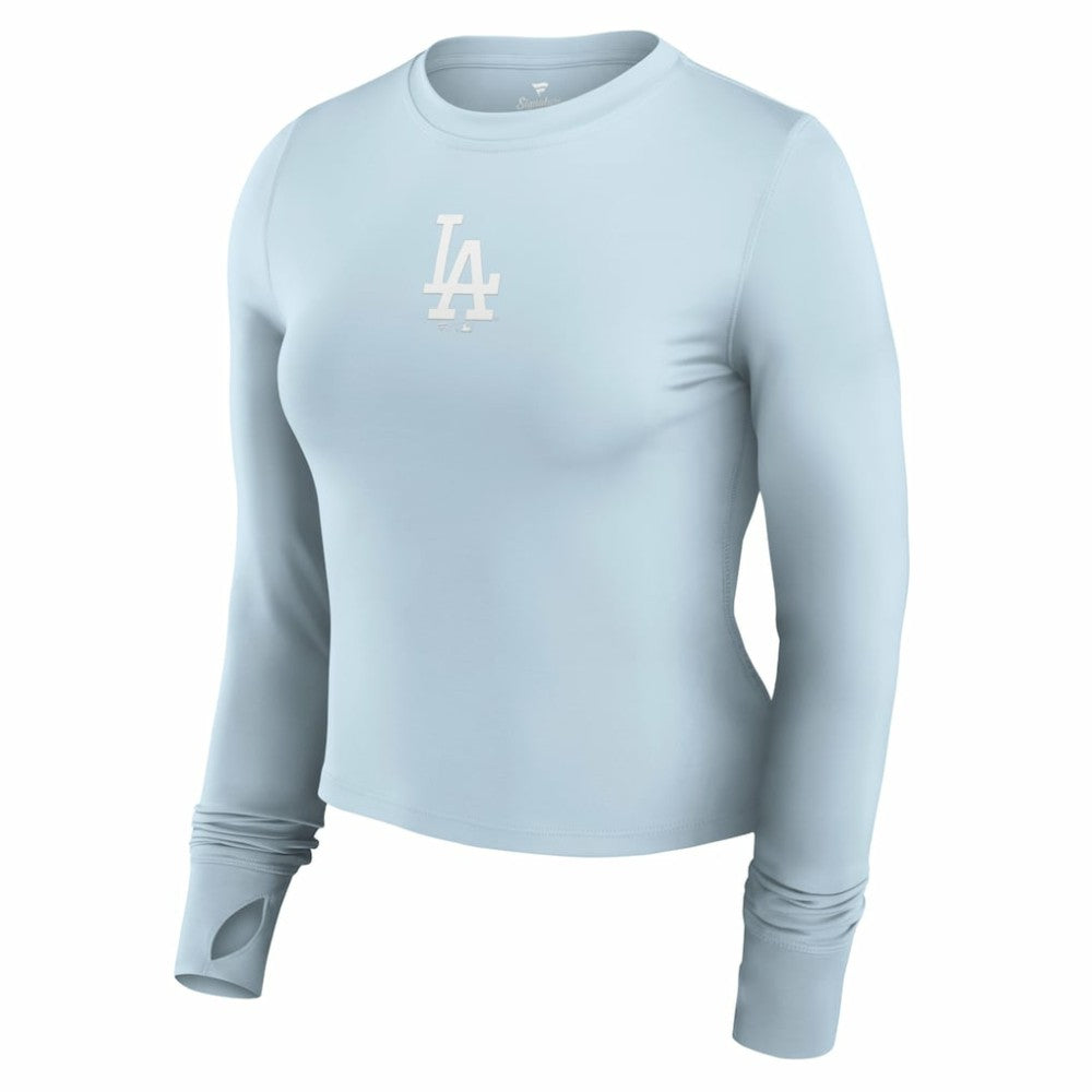 Los Angeles Dodgers Fanatics Women's Studio Fitted Long Sleeve Gym Top  | MLB Online