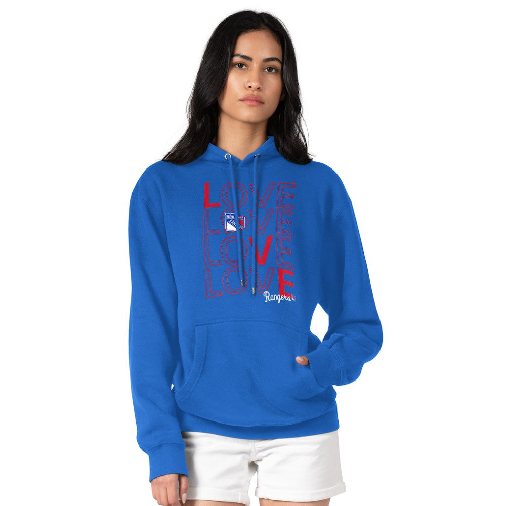 New York Rangers G-III 4Her by Carl Banks Women's Hockey Love Fleece Pullover Hoodie Sale