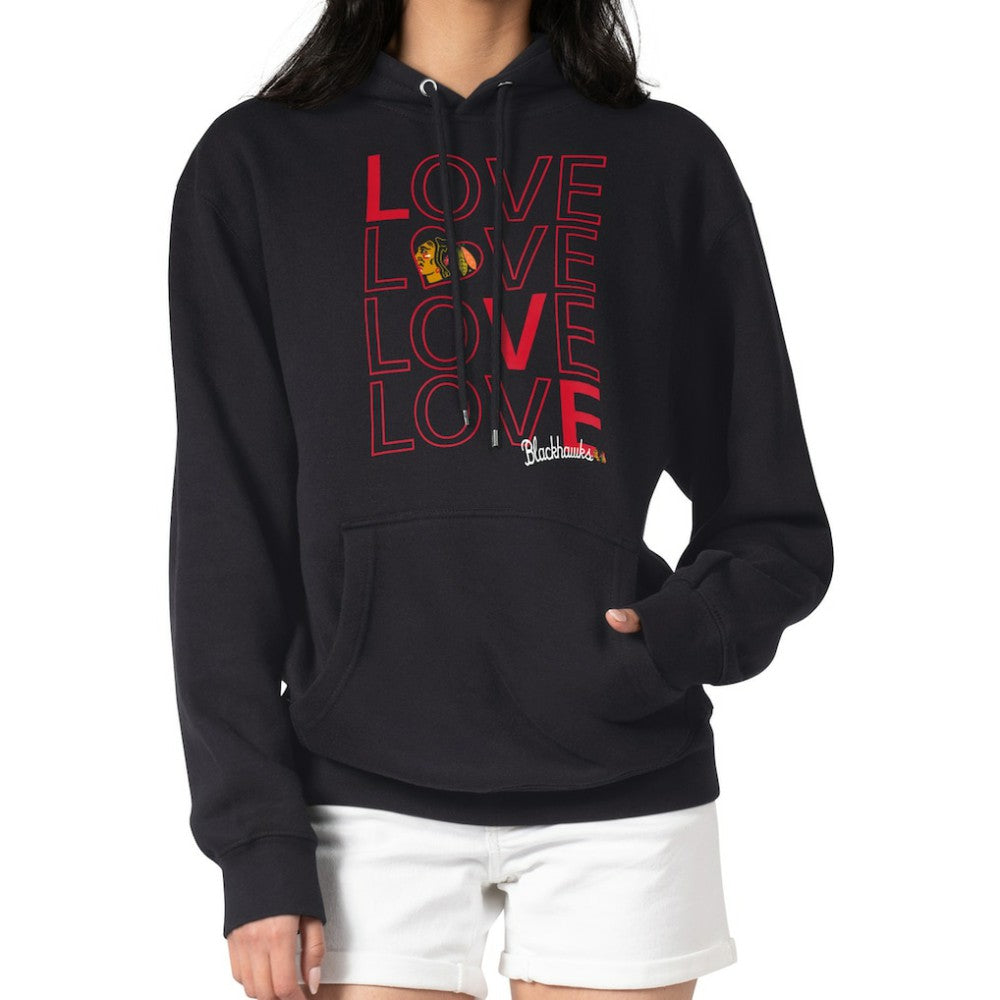 Chicago Blackhawks G-III 4Her by Carl Banks Women's Hockey Love Fleece Pullover Hoodie Discount