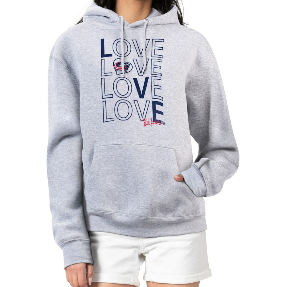 Columbus Blue Jackets G-III 4Her by Carl Banks Women's Hockey Love Fleece Pullover Hoodie Discount