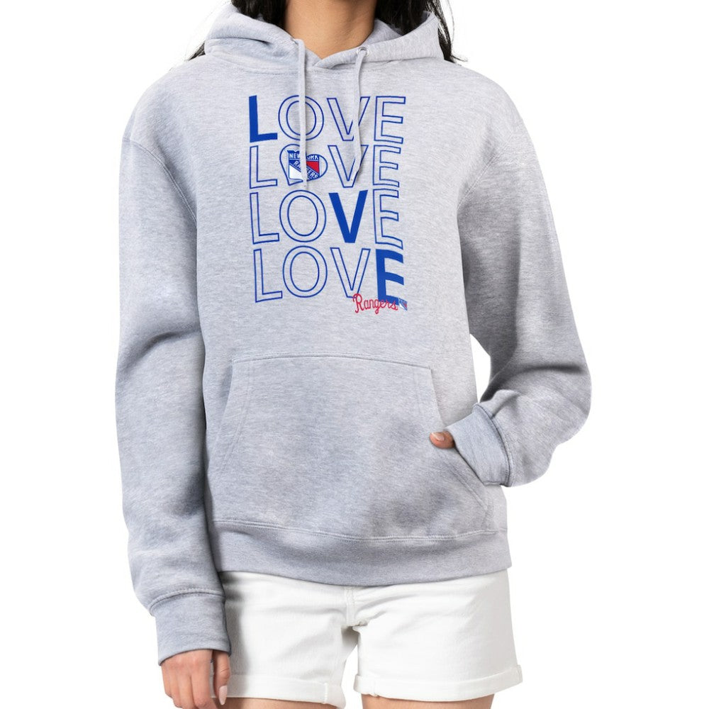 New York Rangers G-III 4Her by Carl Banks Women's Hockey Love Fleece Pullover Hoodie Discount