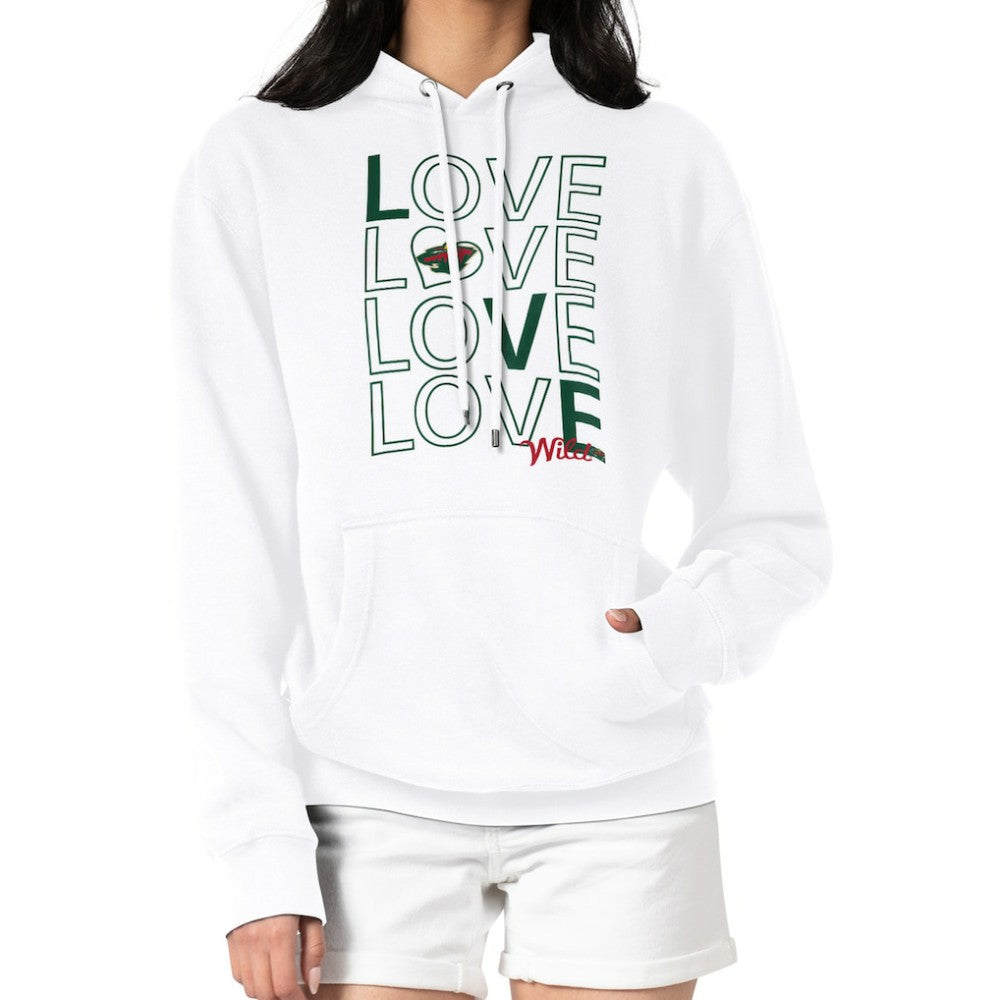 Minnesota Wild G-III 4Her by Carl Banks Women's Hockey Love Fleece Pullover Hoodie Discount
