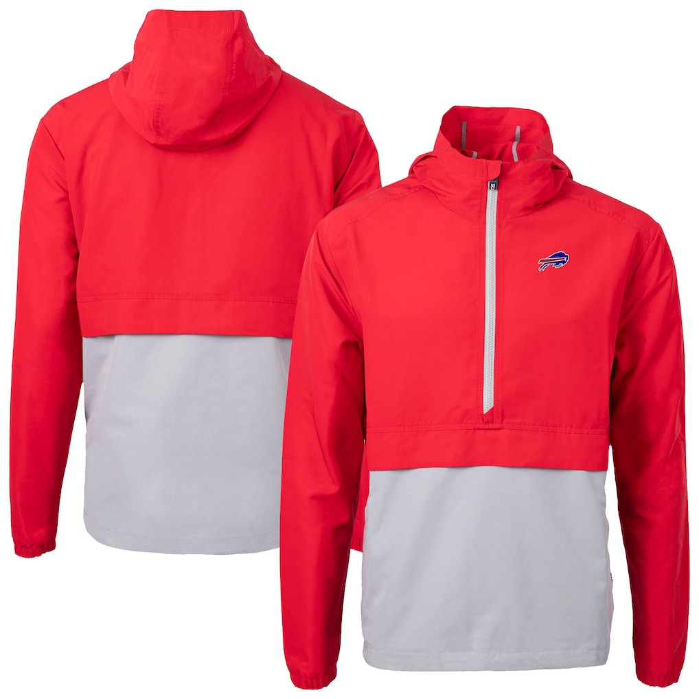 Buffalo Bills  Cutter & Buck Charter Eco Recycled Anorak Half-Zip Jacket