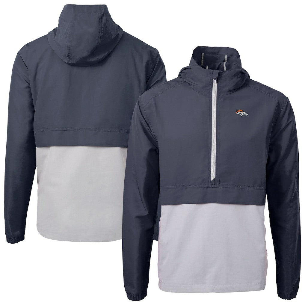 Denver Broncos  Cutter & Buck Charter Eco Recycled Anorak Half-Zip Jacket