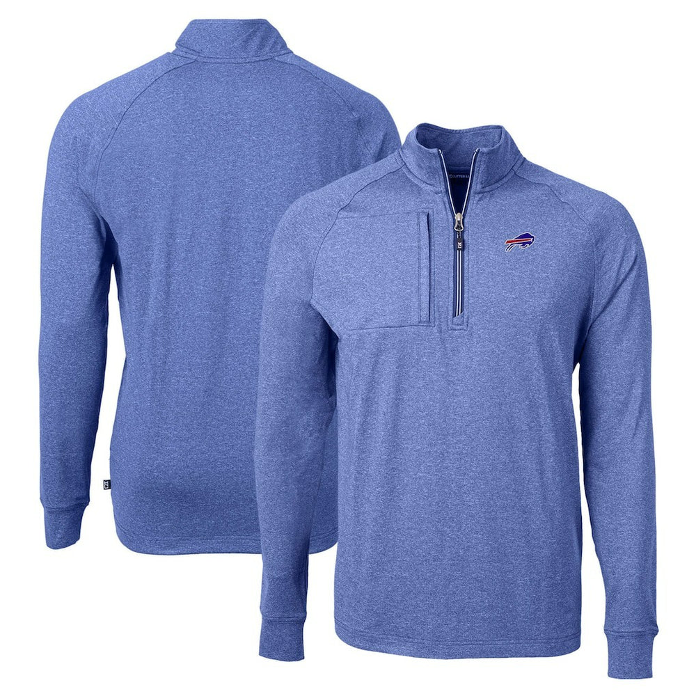 Buffalo Bills  Cutter & Buck Adapt Eco Knit Quarter-Zip Pullover Top