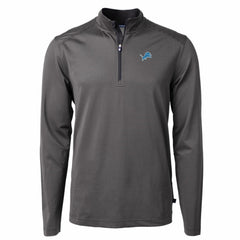 Detroit Lions  Cutter & Buck Virtue Eco Pique Micro Stripe Recycled Quarter-Zip Pullover Top