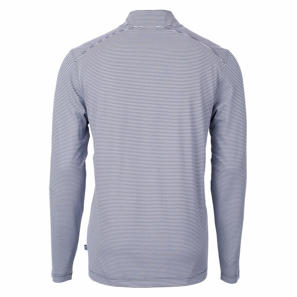 Detroit Lions  Cutter & Buck Virtue Eco Pique Micro Stripe Recycled Quarter-Zip Pullover Top