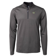Green Bay Packers  Cutter & Buck Virtue Eco Pique Micro Stripe Recycled Quarter-Zip Pullover Top