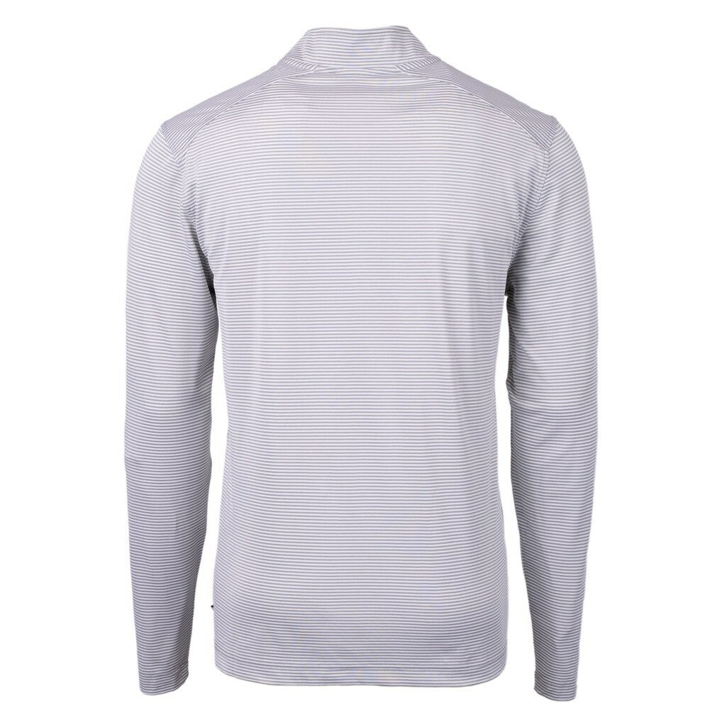 Green Bay Packers  Cutter & Buck Virtue Eco Pique Micro Stripe Recycled Quarter-Zip Pullover Top