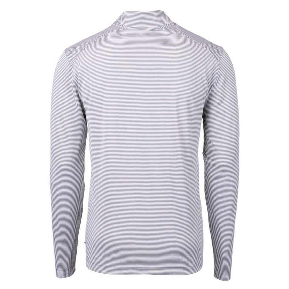 Green Bay Packers  Cutter & Buck Virtue Eco Pique Micro Stripe Recycled Quarter-Zip Pullover Top