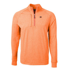 Cincinnati Bengals  Cutter & Buck Adapt Eco Knit Quarter-Zip Pullover Top