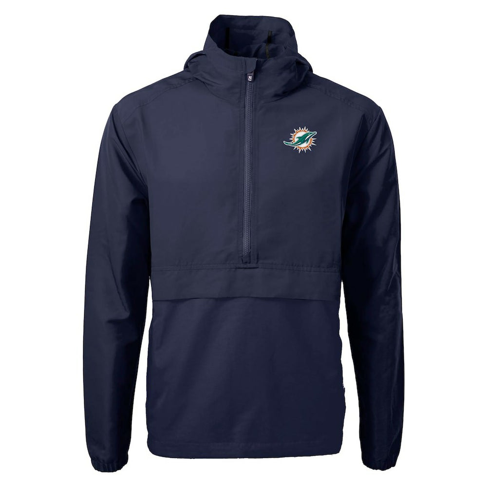 Miami Dolphins  Cutter & Buck Charter Eco Recycled Anorak Half-Zip Jacket