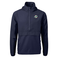 Miami Dolphins  Cutter & Buck Charter Eco Recycled Anorak Half-Zip Jacket