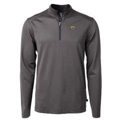 Jacksonville Jaguars  Cutter & Buck Virtue Eco Pique Micro Stripe Recycled Quarter-Zip Pullover Top