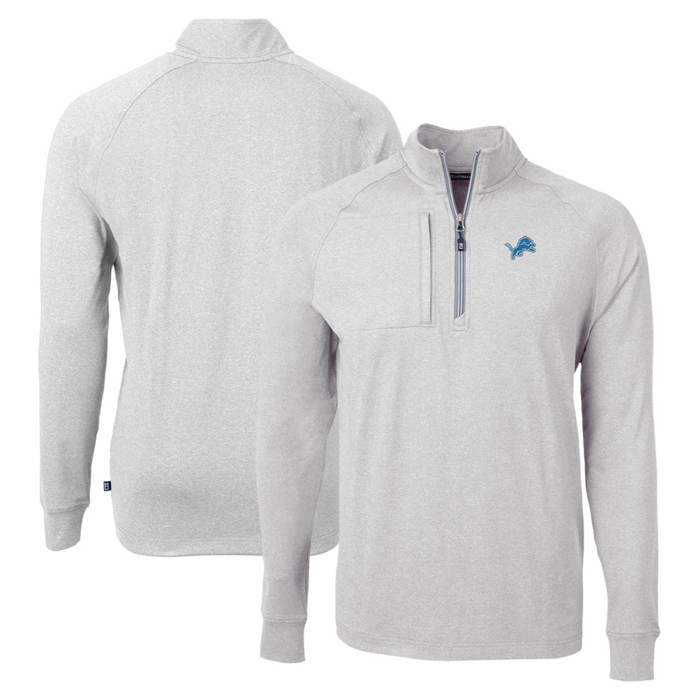 Detroit Lions  Cutter & Buck Adapt Eco Knit Quarter-Zip Pullover Top