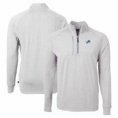 Detroit Lions  Cutter & Buck Adapt Eco Knit Quarter-Zip Pullover Top