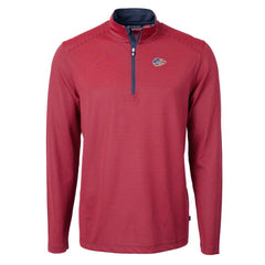 Kansas City Chiefs  Cutter & Buck Virtue Eco Pique Micro Stripe Recycled Quarter-Zip Pullover Top