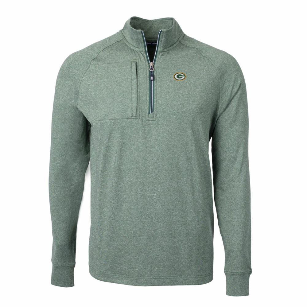 Green Bay Packers  Cutter & Buck Adapt Eco Knit Quarter-Zip Pullover Top