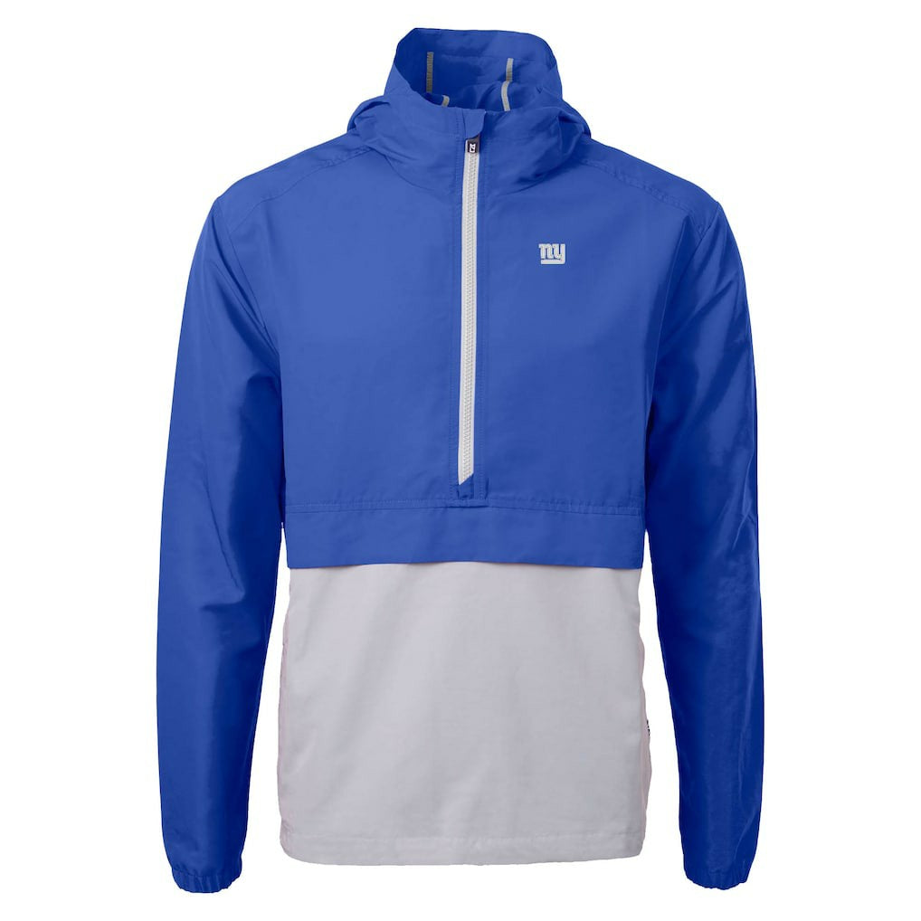 New York Giants  Cutter & Buck Charter Eco Recycled Anorak Half-Zip Jacket