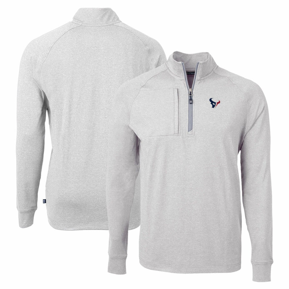 Houston Texans  Cutter & Buck Adapt Eco Knit Quarter-Zip Pullover Top