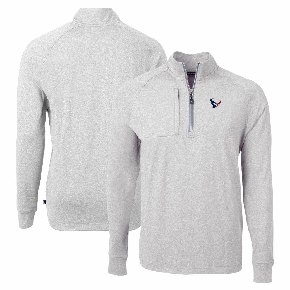 Houston Texans  Cutter & Buck Adapt Eco Knit Quarter-Zip Pullover Top