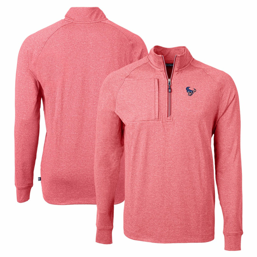 Houston Texans  Cutter & Buck Adapt Eco Knit Quarter-Zip Pullover Top