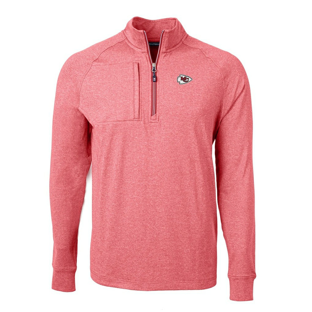 Kansas City Chiefs  Cutter & Buck Adapt Eco Knit Quarter-Zip Pullover Top