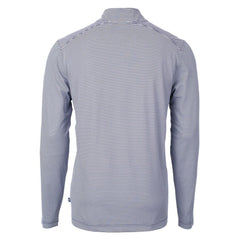 New Orleans Saints  Cutter & Buck Virtue Eco Pique Micro Stripe Recycled Quarter-Zip Pullover Top