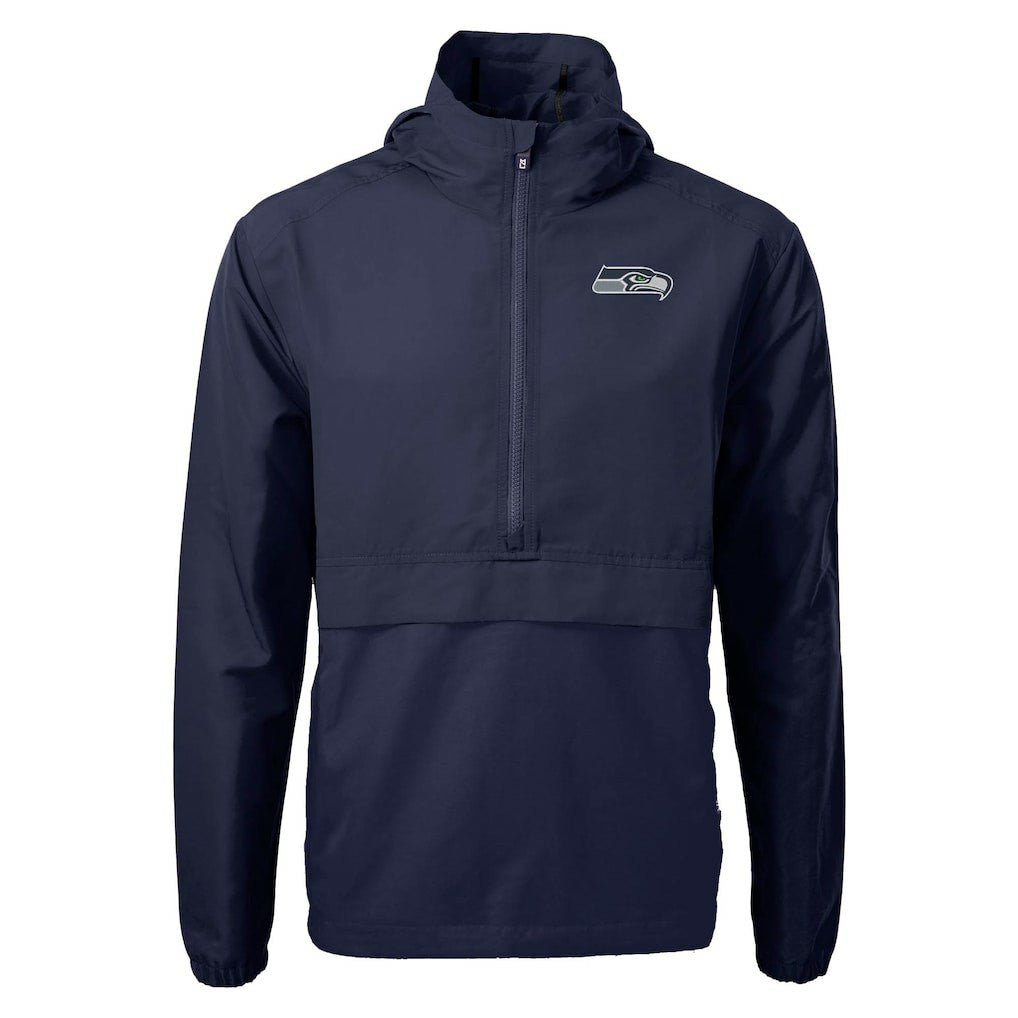 Seattle Seahawks  Cutter & Buck Charter Eco Recycled Anorak Half-Zip Jacket