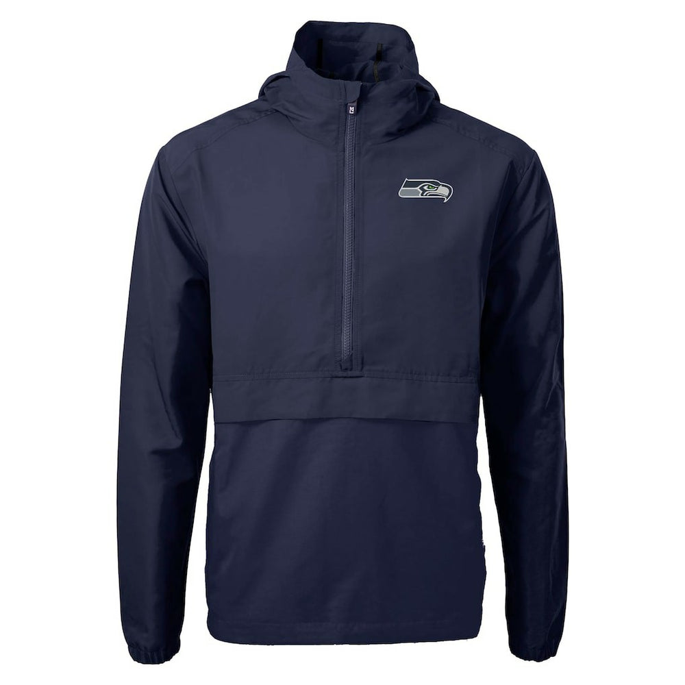 Seattle Seahawks  Cutter & Buck Charter Eco Recycled Anorak Half-Zip Jacket