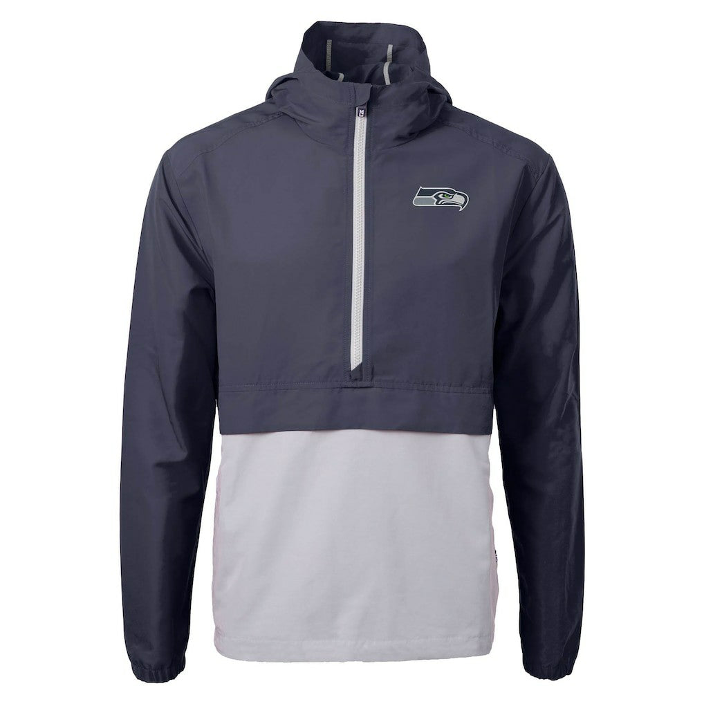 Seattle Seahawks  Cutter & Buck Charter Eco Recycled Anorak Half-Zip Jacket