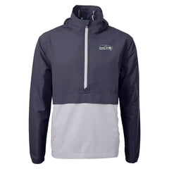 Seattle Seahawks  Cutter & Buck Charter Eco Recycled Anorak Half-Zip Jacket