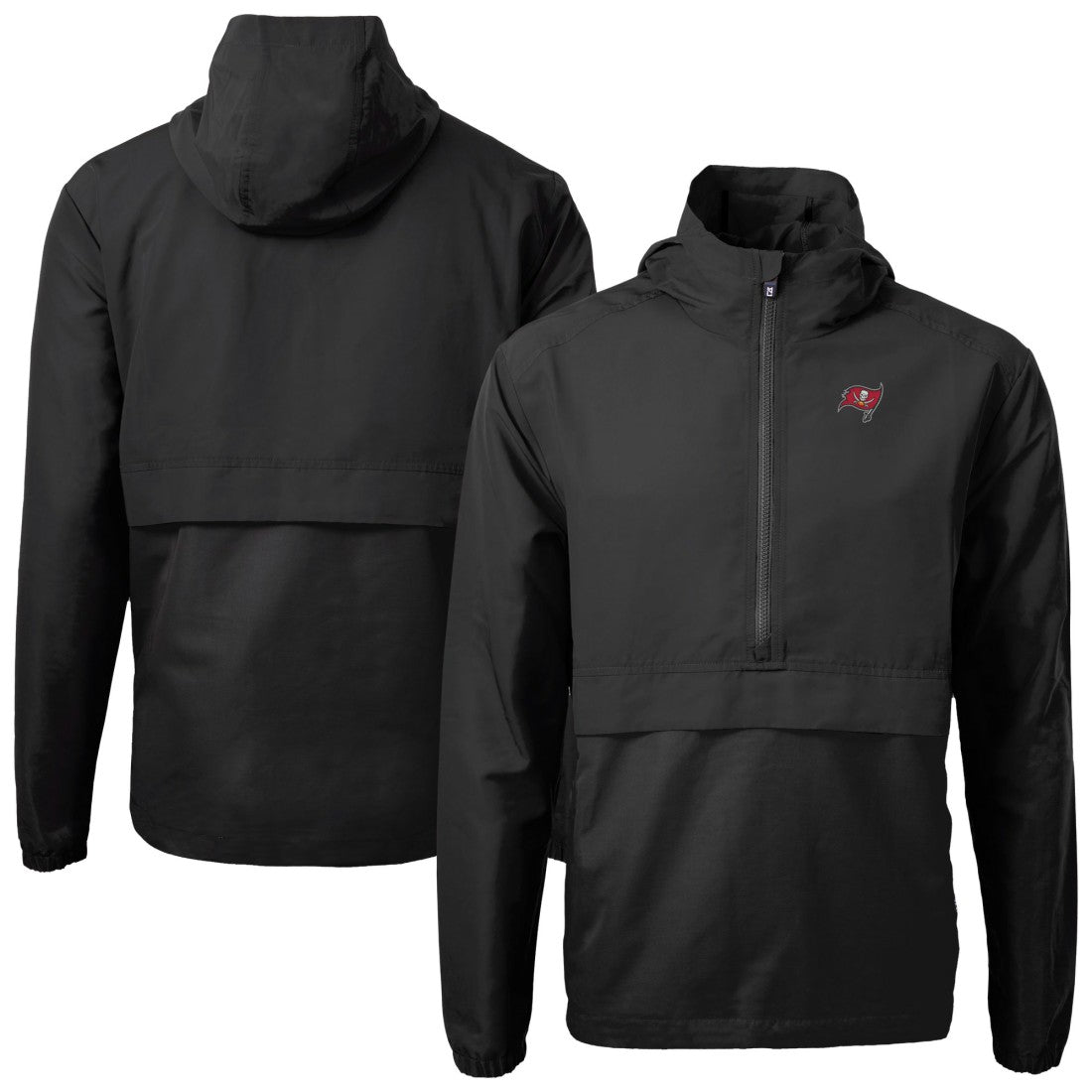 Tampa Bay Buccaneers  Cutter & Buck Charter Eco Recycled Anorak Half-Zip Jacket