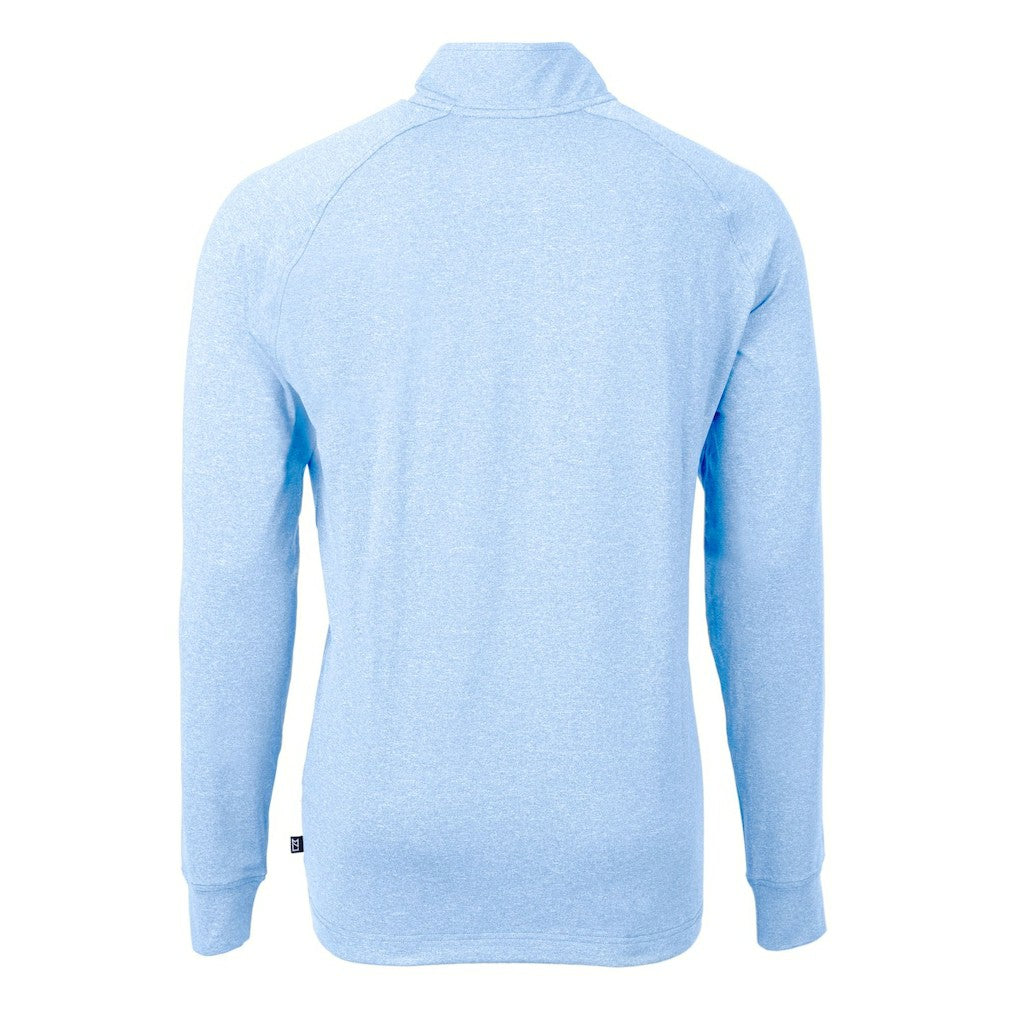 Los Angeles Chargers  Cutter & Buck Adapt Eco Knit Quarter-Zip Pullover Top