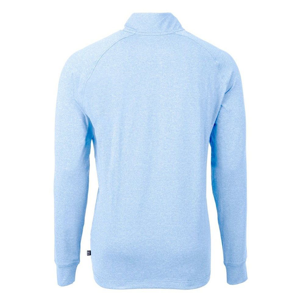 Los Angeles Chargers  Cutter & Buck Adapt Eco Knit Quarter-Zip Pullover Top